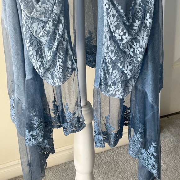 🆕🛍️Lace long over vest with pockets Simply Couture nwt - Picture 5 of 6